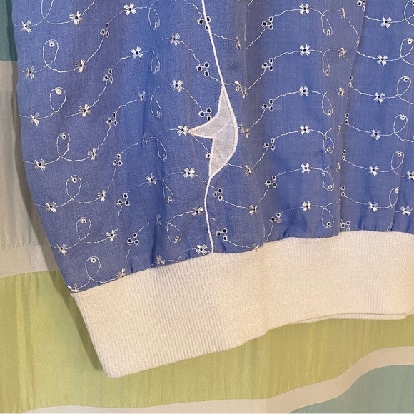 Vintage Eyelit Embroidered Blouse High Ectane Designs Sz Small - Picture 8 of 9